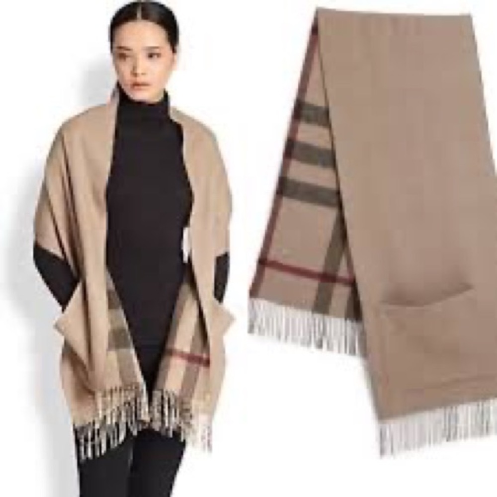 Burberry Check Cashmere Scarf